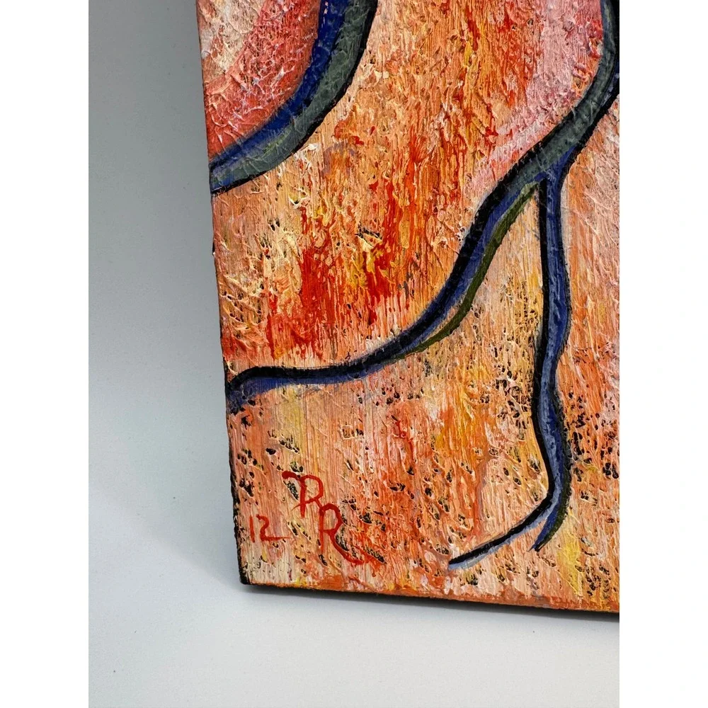 Dos Rios Original Oil Painting Horse Abstract Expressionist Canvas 2012 Signed - Picture 5 of 12